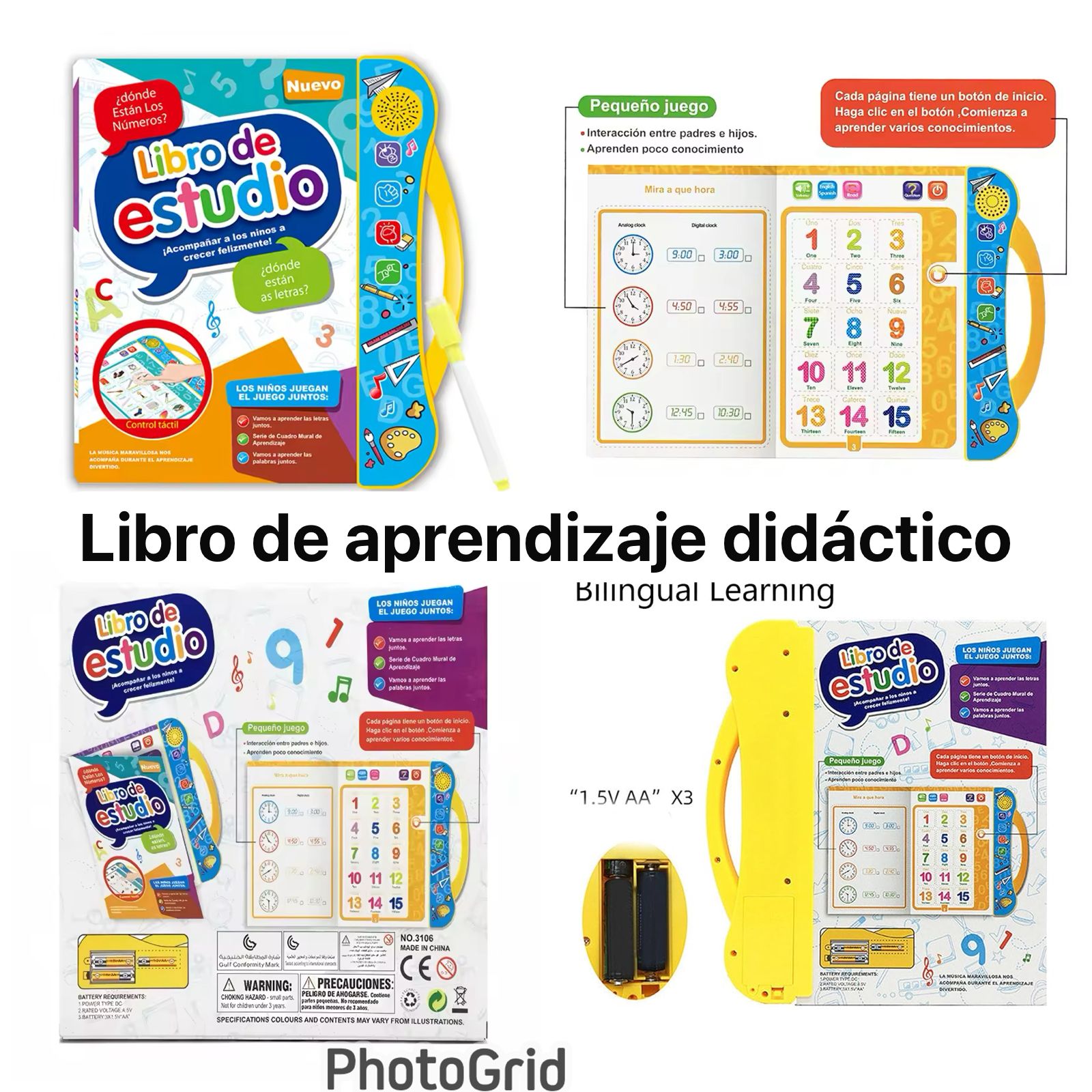 Libro Didáctico Interactivo Bilingüe con Audio - Español/Inglés