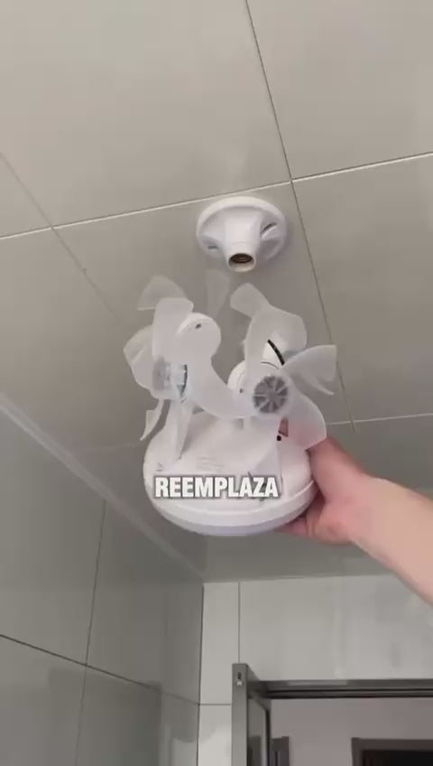 Lámpara LED con 4 Ventiladores y Control Remoto - 60W